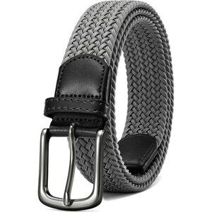 Mens belt - Braided Stretch Golf Belt for Men 1 3/8"- Gift for Golf Pants Casual